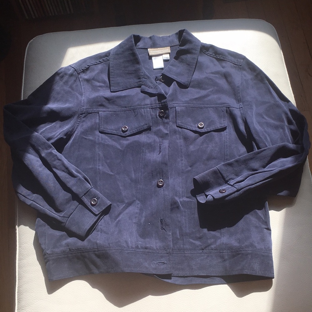 Coldwater Creek navy “jean” jacket